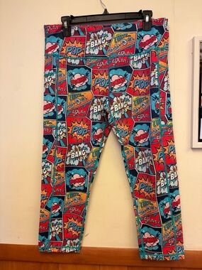 Constantly Varied Gear Red Blue Comic Panel Leggings